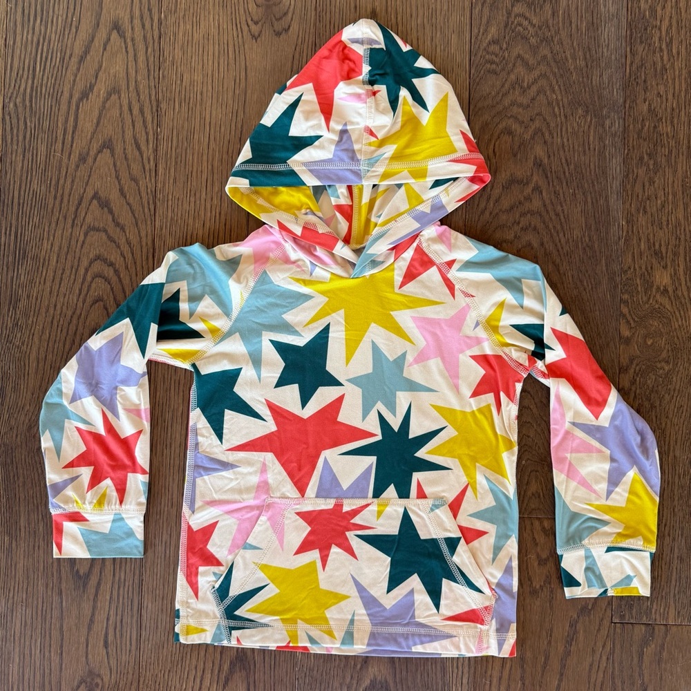 Hanna Andersson Star Print Activewear Hoodie, size 5, Excellent Condition